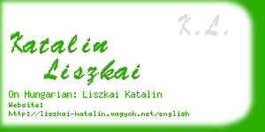 katalin liszkai business card